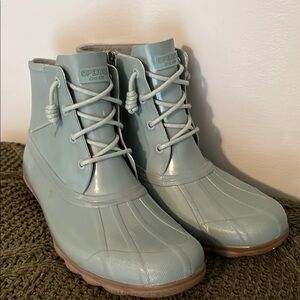 Sperry Duck Boots in Seafoam Green